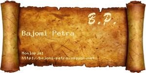 Bajomi Petra névjegykártya